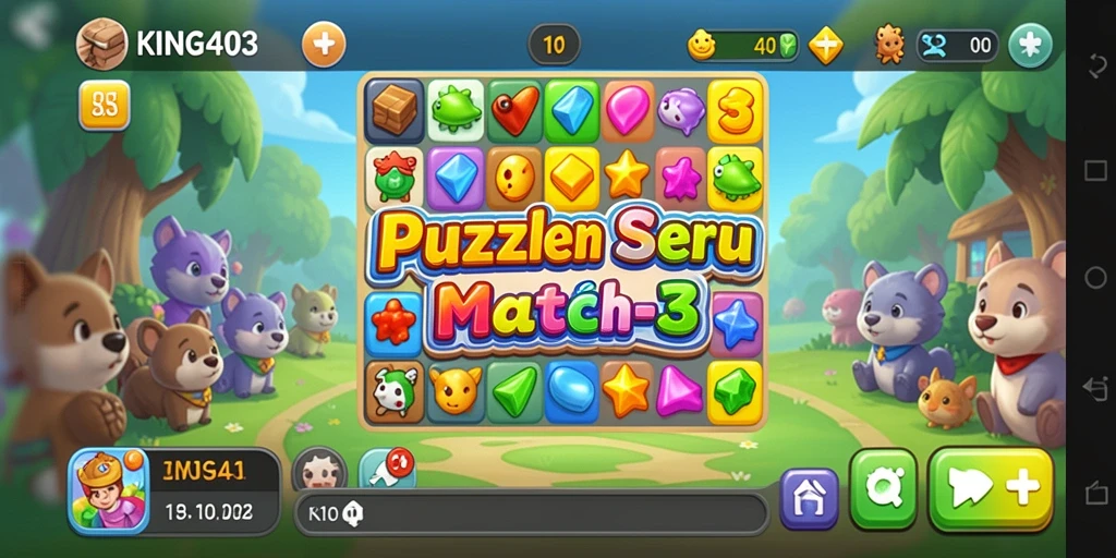 Gameplay seru KING403 dengan kombinasi Match-3 yang menarik.