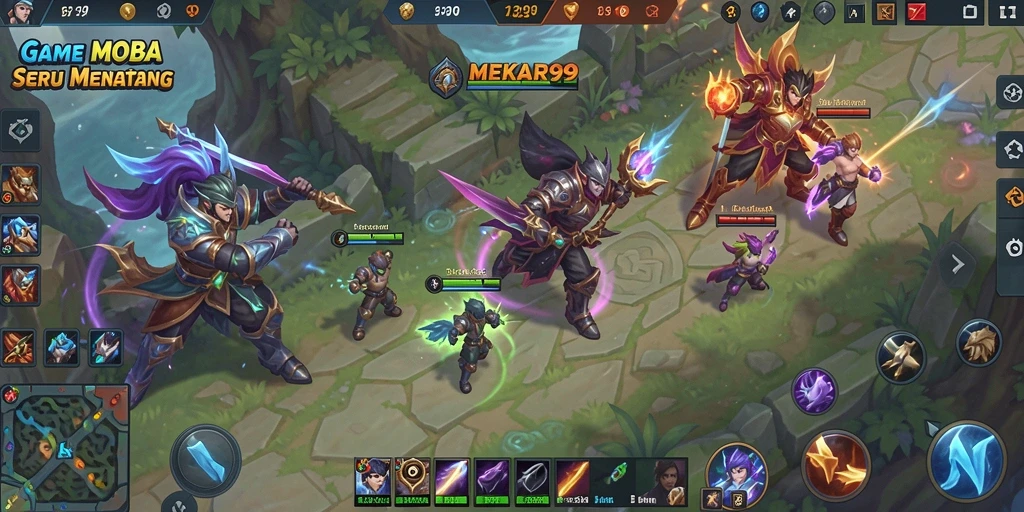 Tampilan gameplay menegangkan dalam <strong>MEKAR99</strong> saat pertarungan epik berlangsung.