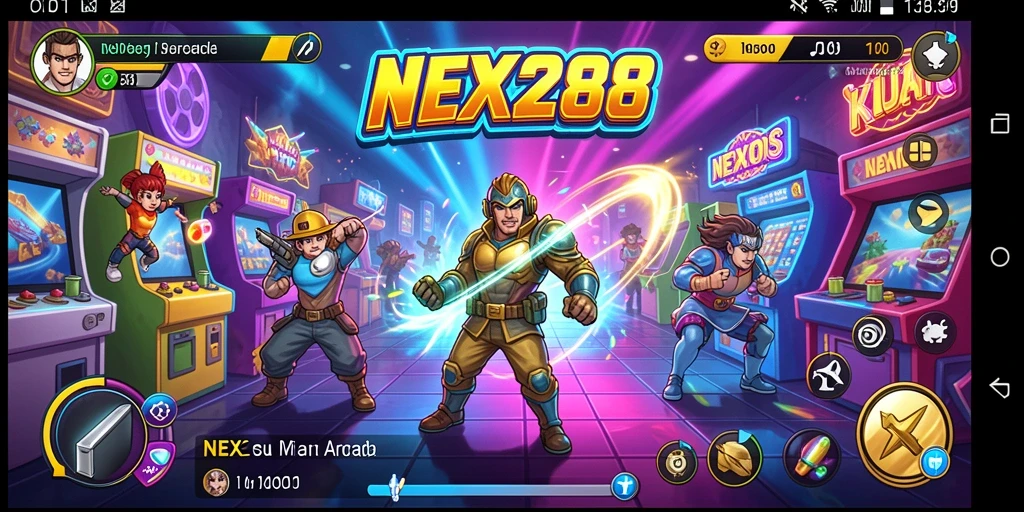Screenshot gameplay NEX288 menampilkan aksi seru dalam dunia arcade.