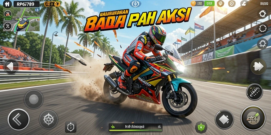 Tampilan menegangkan dari balapan motor di RP6789.